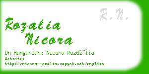 rozalia nicora business card